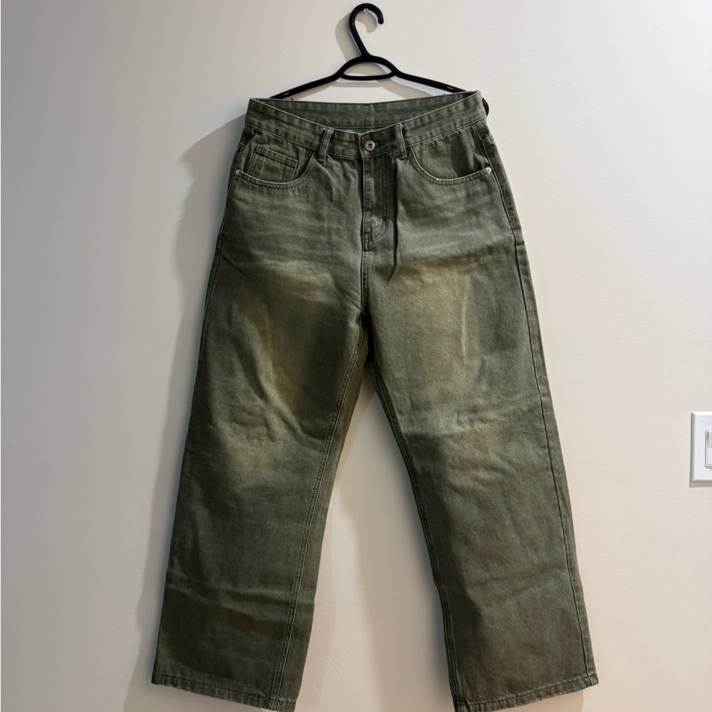 Men's Olive Green Jeans